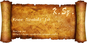 Kner Szebáld névjegykártya